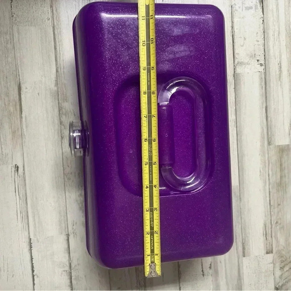 Caboodles Cosmetic Makeup Case Organizer Tray with Mirror Purple Sparkle USA - Picture 9 of 9